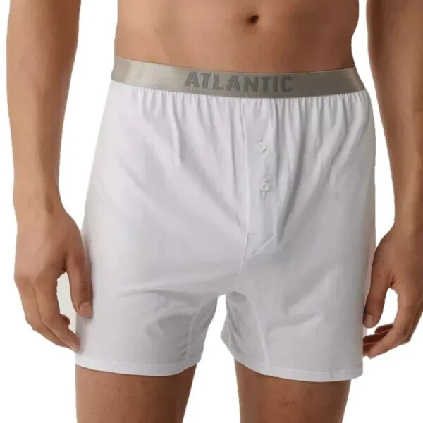 Pánske boxerky 005 white - Atlantic Bílá XXL