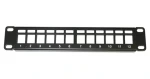 Xtendlan 10" čierna / Patch panel / 12 portov / 1U / neosadený (PP0-12-0)