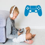Veselá Stena Samolepka Ovládač na playstation Farba: zelená, Veľkosť: 40 x 26 cm