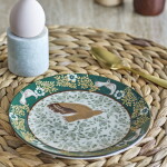 Bloomingville Kameninový dezertný tanier Hezha Green Ø 16 cm