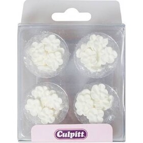 Cukrová dekorácia - Biele mini kvety - 48ks - Culpitt - Culpitt