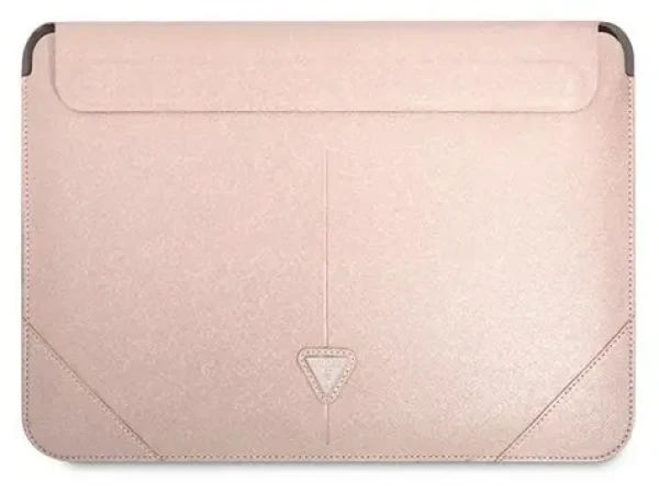Guess Saffiano Triangle Logo ružová / Sleeve / 16"