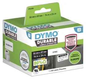 Dymo plastové štítky 57x32 mm biele / Štítok / permanentný / 800 ks (2112289)