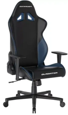DXRacer GLADIATOR Herná stolička čierno-modrá / 125-134 cm / syntetická koža / 130 kg / Podrúčky (1052779)