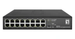 LevelOne Hilbert GES-2216 čierna / Switch / 16x Gigabit / 10" / managed L2 / bez PoE (GES-2216)