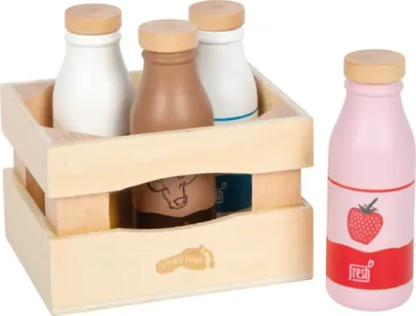 Small Foot Drevená prepravka s mliečnymi nápojmi