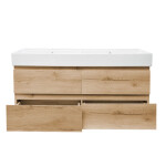 Kúpeľňová skrinka s umývadlom SAT B-Way 119x50x45 cm dub mat BWAY2120OAKU2B BWAY2120OAKU2B