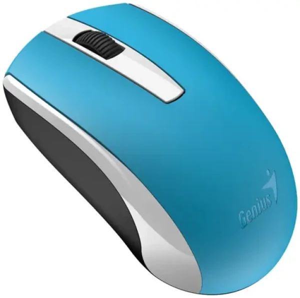 Genius ECO-8100 modrá / Optická bezdrôtová myš / 1600 DPI / 2.4 GHz USB prijímač / Akumulátor (31030010412)