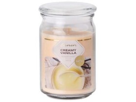 Emocio Sklo 93x142 mm se skleněným víčkem Creamy Vanilla vonná svíčka