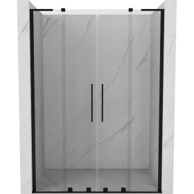 MEXEN/S - Velar L Duo posuvné sprchové dvere 150, transparent, čierna 871-150-003-02-70