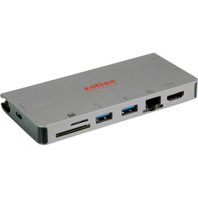 TRITON Stacja dokująca ROLINE USB typu C, HDMI 4K, VGA, 2x USB 3.2 Gen 1, LAN, PD, kaartlezer