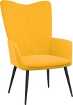 VidaXL VidaXL Fotel, musztardowy, obity aksamitem