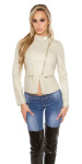 Sexy KouCla leatherlook jacket asym. Zip white S