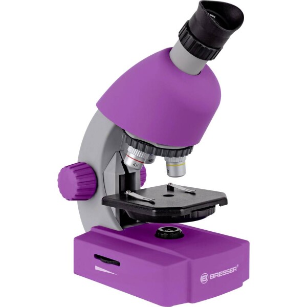 Bresser Optik violet, monokulárny detský mikroskop, 640 x, spodné svetlo, 8851300GSF000; 8851300GSF000