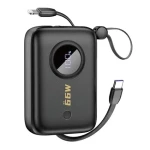 Dudao K14 10000mAh čierna / Powerbanka / s káblom USB-C / Lightning (156322)