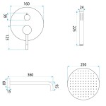 REA - Podomietková sprchová sada Lungo Diamond Copper + BOX REA-P5657