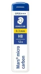 Staedtler Mars Micro / Tuhy do mikroceruzky / 0,3 mm / HB / 12 ks (250 03-HB)