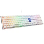 Ducky One 3 Classic Cherry MX-Clear biela / herná klávesnica / podsvietená / mechanická / drôtová USB-C / DE (DKON2108ST-WDEPDPWWWSC1)