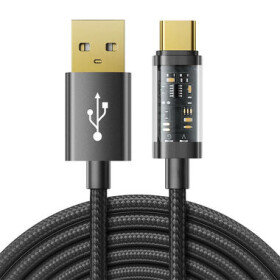 Joyroom S-UC027A12 Nabíjací kábel USB-A (M) - USB-C (M) 3A 1.2m čierna (S-UC027A12 1.2m Bl)