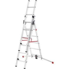 Hailo S100 ProfiLOT 9306-507 hliník viacúčelový rebrík Max.prac. výška: 4.7 m strieborná, červená, čierna 15.5 kg; 9306-507