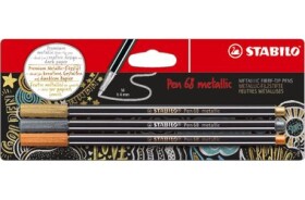 STABILO® Pen 68 metallic - 3 ks súprava - zlatá, strieborná, medená (B-53046-10)