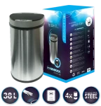 HIMAXX Elegance II 38L strieborná / bezdotykový kôš (SOKBG1383)