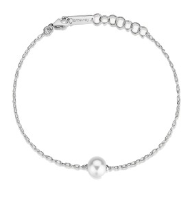 Brosway Strieborný náramok s umelou perlou Infinite White Fancy FIW137