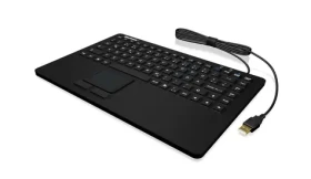 Keysonic KSK-5230 IN čierna / Priemyselná klávesnica / Touchpad / IP68 / USB / US (28076)