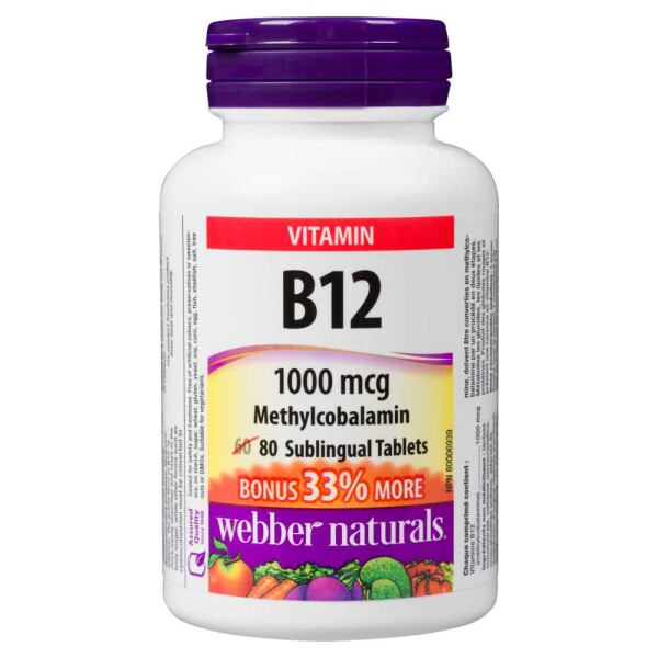VITAMIN B12 1000MCG 80TBL METHYLCOBALAMIN WN 3814