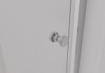 CERANO - Trojstenný sprchovací kút Varone POINT UL/P - 6 mm - chróm, transparentné sklo - 110x100x195 - posuvný CER-DY505-90-202