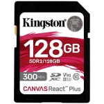 Kingston Canvas React Plus pamäťová SD karta 128 GB Class 10 UHS-II; SDR2/128GB