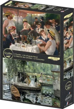 GRAFIKA Puzzle Raňajky veslárov a La Grenouillere