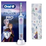 Oral-B Pro Kids 3+ Frozen s puzdrom / Elektrická detská zubná kefka / sonická / 2 režimy / od 3 rokov (Pro Kids 3+ Frozen)