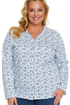 Dámske pyžamo 5282 modré plus - Doctornap Bílá 3XL