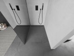 MEXEN/S - Kyoto Sprchová zástena WALK-IN 100 x 200, zrkadlové 8 mm, grafit kartáčovaná 800-100-101-66-50