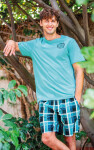 Pyžamo Kľúč MNS 630 A25 kr/r M-2XL GREEN-GRID XXL