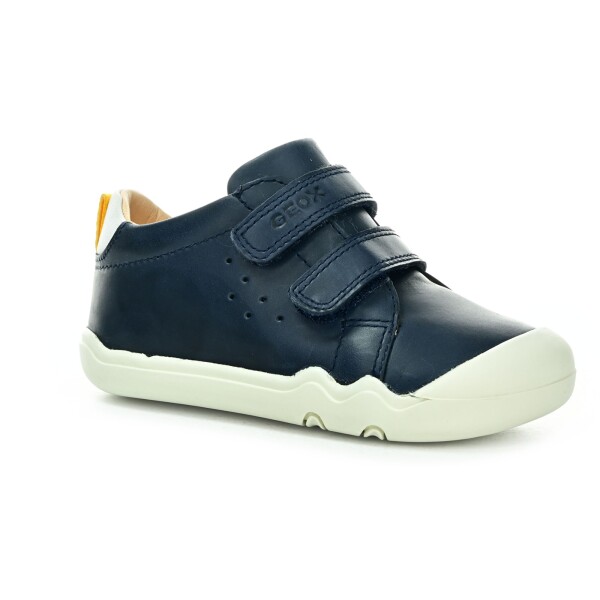 Geox Steppieup Wax.Lea Navy/White celoročné členkové barefoot topánky 26 EUR