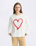 Thinking MU Tape Heart Emily Tee WHITE L