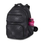 Školská taška Bagmaster ZIPSTER 25 A Black and white flowers