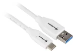 Sharkoon USB 3.2 Gen 2 AC biela / Kábel / USB-A - USB-C / 10 Gbit/s / 0,5 m (4044951021154)