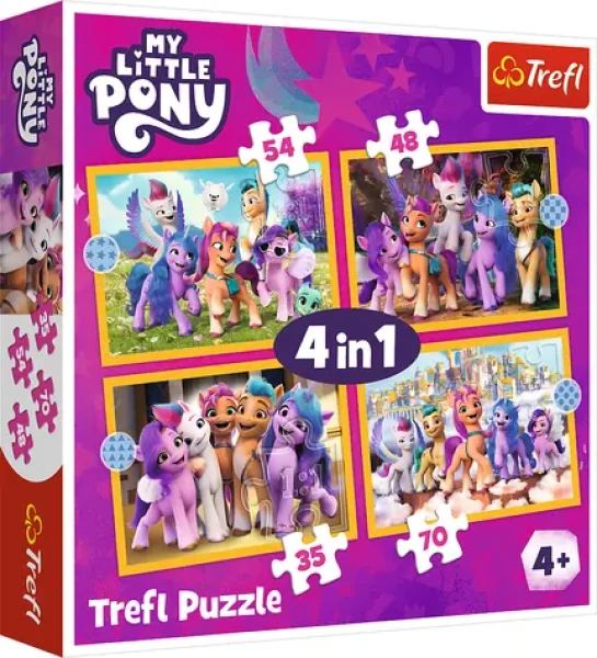 Trefl - Puzzle - My Little Pony: Zoznámte sa s poníkmi 4v1