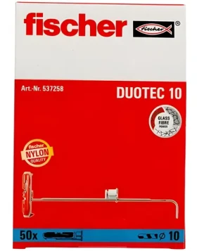 Fischer DuoTec 10 / Kombinovaná nylonová hmoždinka / 10 mm / 50 ks (537258)