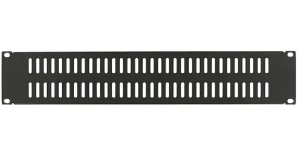 Lanview Zaslepovací panel 19" 2U čierna / Zaslepovací panel / skrutkovacia montáž / perforovaný (RAB205BL)
