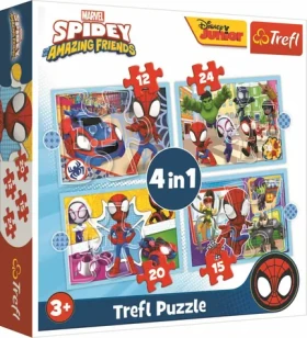 Trefl - Puzzle - Spidey a jeho úžasní priatelia 4v1