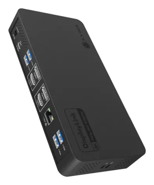 Icy Box Heart Dock 2255 čierna / Dokovacia stanica / USB-C / 2x HDMI / 2x DP / RJ-45 / 96 W PD (61217)