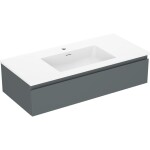 MEXEN/S - Orio kúpeľňová skrinka 100 cm s umývadlom Otis, 1 šuplík, grafit mat/biela mat 91A10-10023-1-BF66-W18M01