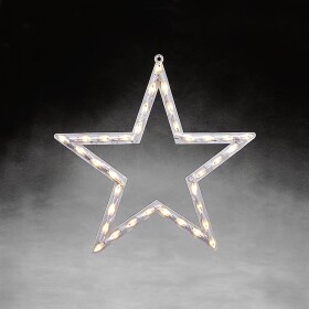 Konstsmide 2164-010 LED fotorámček hviezda teplá biela LED biela En.trieda 2021: G (A - G) so spínačom; 2164-010