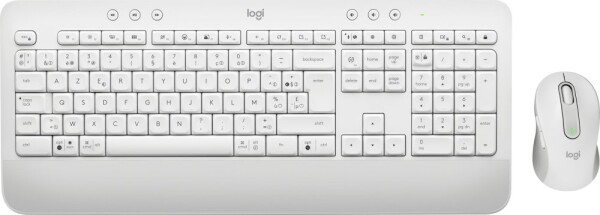 Logitech Logitech Signature MK650 Combo For Business klawiatura Dołączona myszka Biuro Bluetooth AZERTY Belgijski Biely