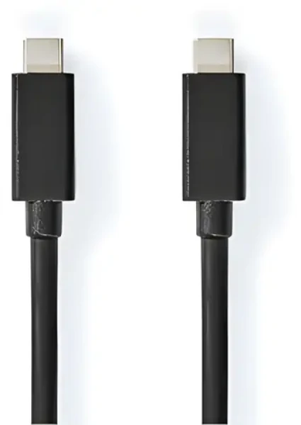 Nedis USB-C 3.2 Gen2 čierna / USB-C kábel / USB-C - USB-C / 100 W / 20 Gbps / 2 m (CCGL64020BK20)