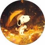 Jedlý papier Snoopy so slníkom 19,5 cm - Pictu Hap - Pictu Hap